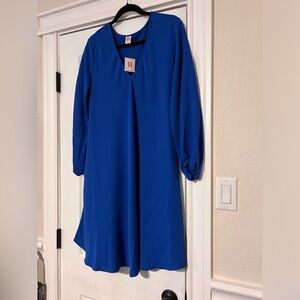 A BY AMANDA ROYAL BLUE SWING DRESS